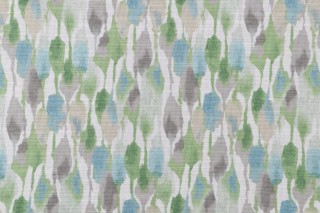 Waverly Waterfalls Printed Cotton Drapery Fabric in Meadow