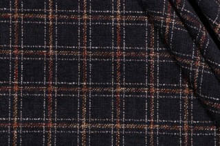 PK Lifestyles Glendale Plaid Woven Upholstery Fabric in Raven