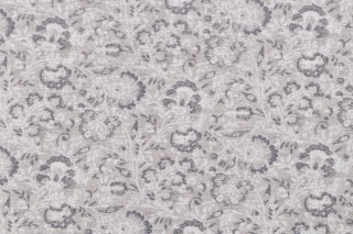 PK Lifestyles Filigree Printed Cotton Drapery Fabric in Cloud
