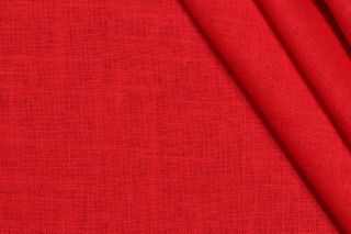 Covington Jefferson Linen Drapery Fabric in 311-Red 