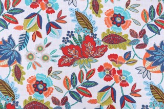 Covington Mitzi Printed Cotton Drapery Fabric in 832-Regatta 