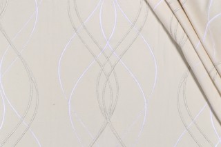 Covington Rialto Embroidered Velvet Decorator Fabric in Champagne 