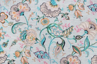 Covington Wedgewood Printed Linen Blend Drapery Fabric in 507-Aquarius 