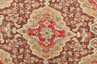 Covington Jaipur Printed Linen Blend Drapery Fabric in 389-Moroccan Red 