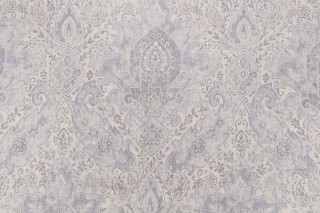 Covington Vittoria Printed Linen Drapery Fabric in 908-Platinum 