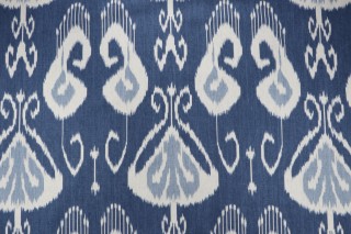 Echo Bansuri Printed Linen Drapery Fabric in Iris for Kravet CLOSEOUT 