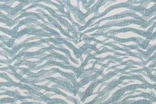 Trevi Fabrics Minx Printed Cotton Drapery Fabric in Aegean 