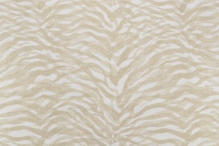 Trevi Fabrics Minx Printed Cotton Drapery Fabric in Linen 