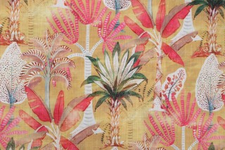 Trevi Fabrics Tropical Printed Polyester Blend Drapery Fabric in Sunset 
