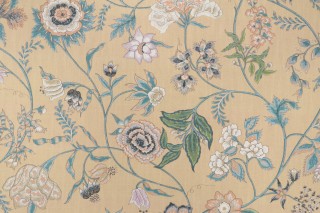Hathaway Printed Drapery Fabric in Gold Dust