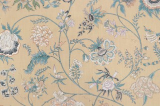 Hathaway Printed Drapery Fabric in Gold Dust