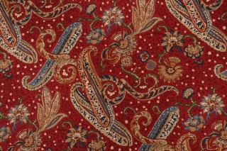 Duralee Sawyer Printed Cotton Drapery Fabric in Red