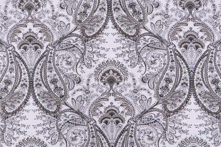 Mill Creek Melodie Printed Drapery Fabric in Platinum