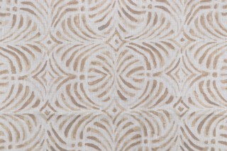 Olga Printed Linen Drapery Fabric in Gold Dust
