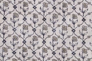 Savonna Printed Cotton Drapery Fabric in Sand