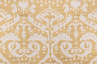 Balikat Damask Upholstery Fabric in Marigold