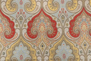 Echo Latika Printed Linen Drapery Fabric in Festival for Kravet CLOSEOUT