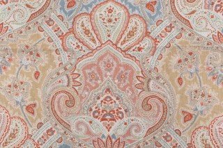 Kravet Echocypress Printed Linen Drapery Fabric in Apricot CLOSEOUT