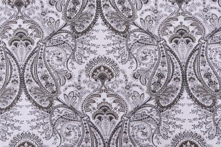 Mill Creek Melodie Printed Linen Blend Drapery Fabric in Platinum
