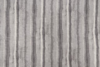 Ellen Degeneres Sutton Backed Printed Linen Drapery Fabric in Greystone 