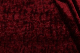 Haywood Velvet Upholstery Fabric in Burgundy 