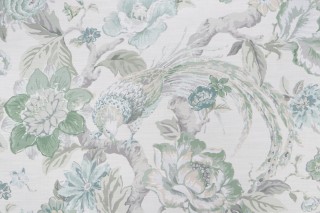 P Kaufmann Valentina Printed Cotton Drapery Fabric in Foam 