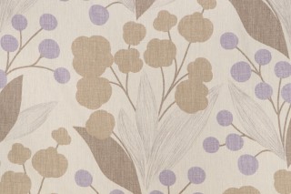 Echo Capparis Printed Linen Drapery Fabric in Lilac for Kravet CLOSEOUT 
