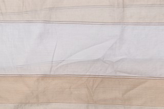 Scalamandre Papiro Sheer Drapery Fabric in White/Straw