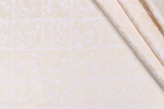 Grey Watkins Pontresina Damask Decorator Fabric in Creme