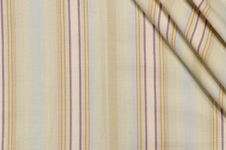 1 Yard Fonthill Calette Stripe Woven Cotton Decorator Fabric in Green Multi