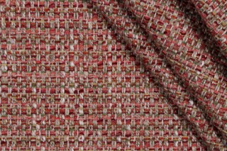 TopTeks Astoria Woven Upholstery Fabric in Coral