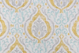Covington Alhambra Printed Cotton Drapery Fabric in 831-Citrine