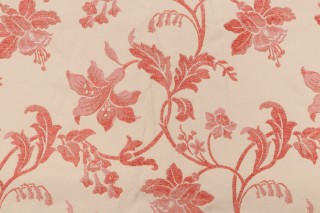 Violet Woven Chenille Upholstery Fabric in Watermelon