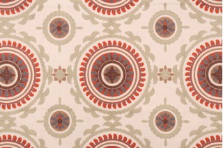 Valiant Fabrics Zanzibar Embroidered Drapery Fabric in Spice Market