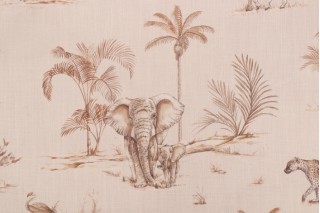 Covington Jumanji Printed Cotton Drapery Fabric in 618-Safari