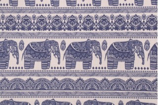 Terrasol - Ethnic Printed Acrylic Outdoor Fabric in Indigo