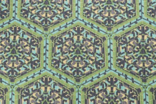 Lacefield Shinto Printed Cotton Blend Drapery Fabric in Chartreuse