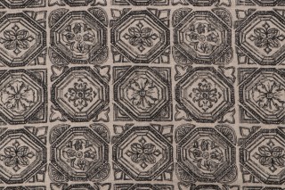 Lacefield Valencia Printed Linen Blend Drapery Fabric in Granite