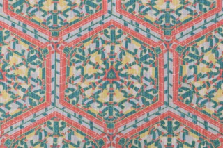 Lacefield Shinto Printed Cotton Blend Drapery Fabric in Coral
