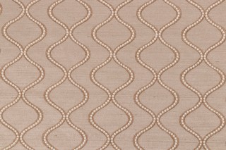 Cosmic Way Embroidered Decorator Fabric in Sandstone