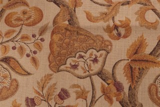 Scalamandre Edinburgh Stripe Hessian Printed Jute Drapery Fabric in Bronze