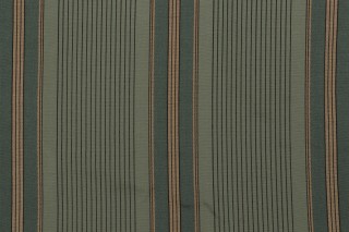 Grey Watkins Malabar Stripe Woven Decorator Fabric in Winter Green