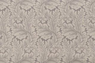 Grey Watkins La Femme De Shantung Damask Decorator Fabric in Cloud Gray