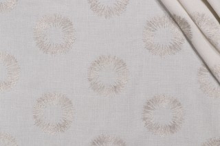 Solange Semi-Sheer Embroidered Drapery Fabric in Quartz