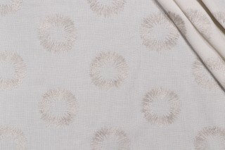 Solange Semi-Sheer Embroidered Drapery Fabric in Quartz