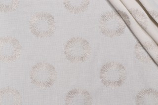 Solange Semi-Sheer Embroidered Drapery Fabric in Quartz