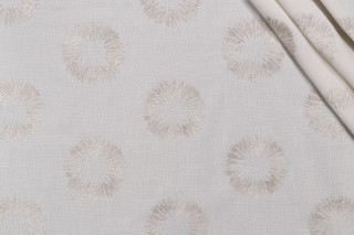 Solange Semi-Sheer Embroidered Drapery Fabric in Quartz