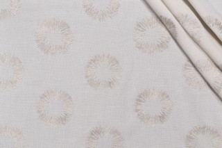 Solange Semi-Sheer Embroidered Drapery Fabric in Quartz