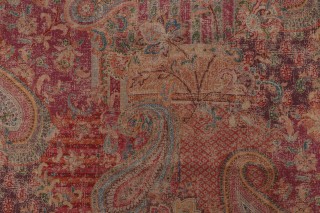 P Kaufmann Kasmir Paisley Printed Linen Drapery Fabric in Port