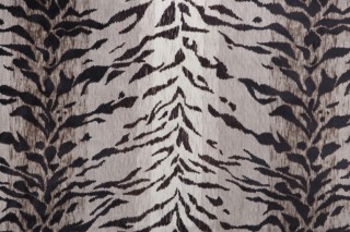 Braemore Bengal Printed Velveteen Decorator Fabric in White